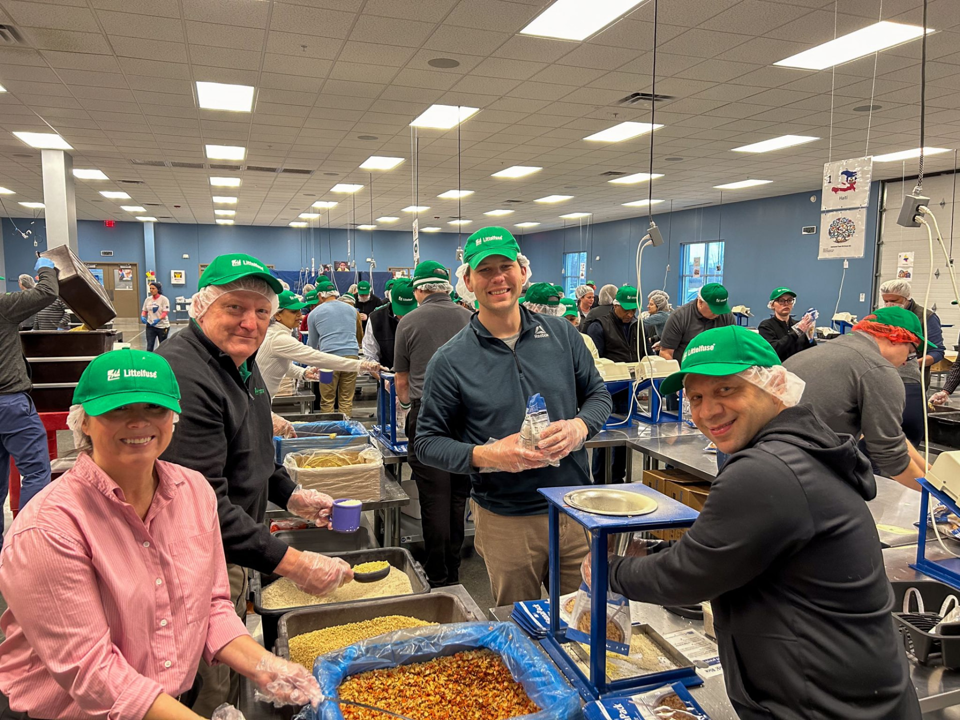 Littelfuse employees volunteering together at a community service event